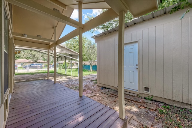 view of wooden deck