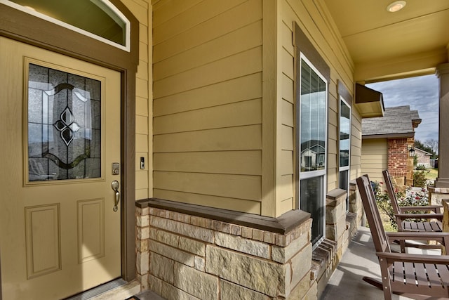 view of doorway to property