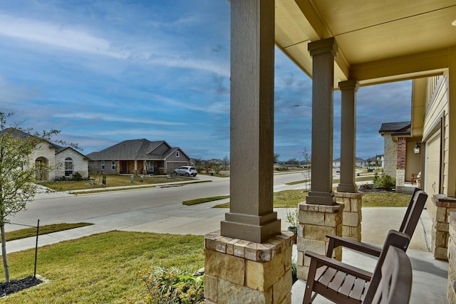 view of patio with covered porch