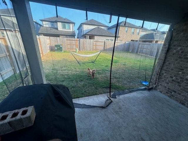 view of yard with a patio area