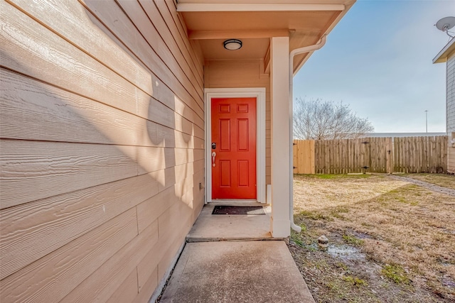 view of doorway to property