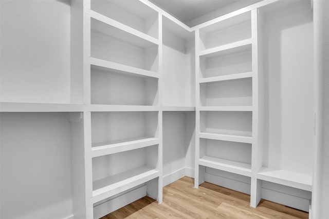 spacious closet featuring wood-type flooring