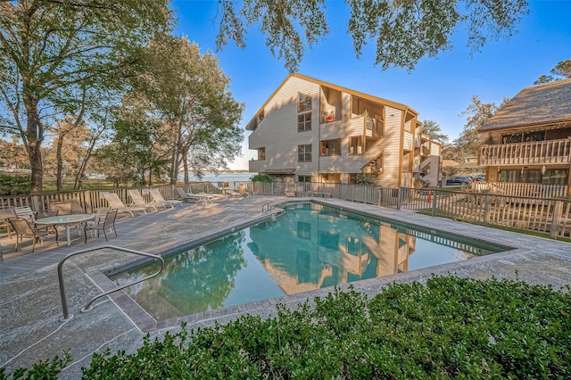 view of pool with a patio area