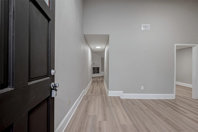 entrance foyer featuring light hardwood / wood-style flooring