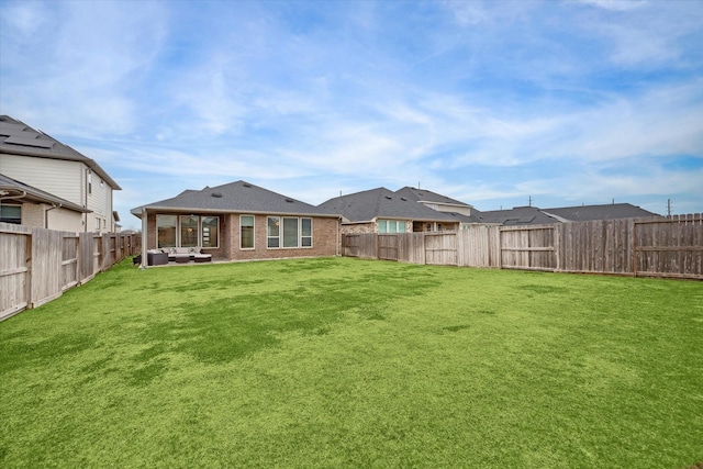 view of yard with an outdoor hangout area