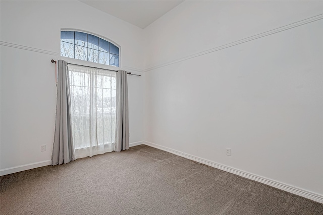 unfurnished room featuring carpet floors