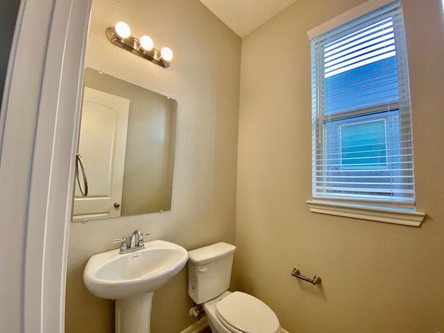 bathroom with sink and toilet