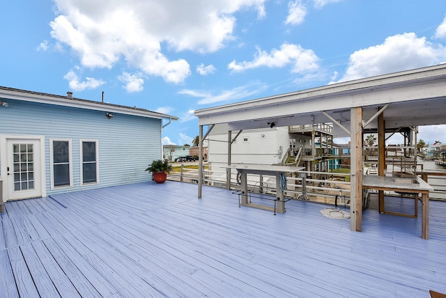 view of wooden deck