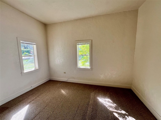 unfurnished room featuring carpet floors