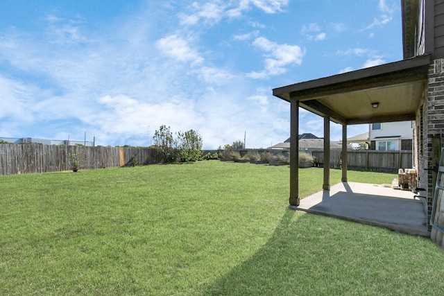 view of yard featuring a patio