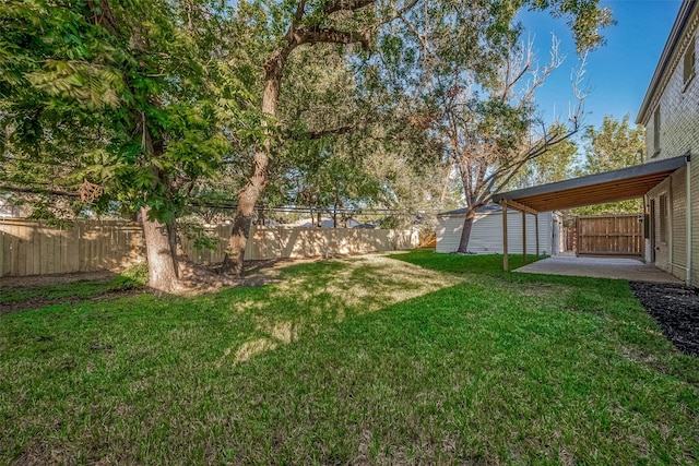 view of yard with a patio