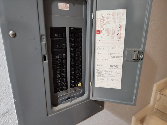 utility room featuring electric panel