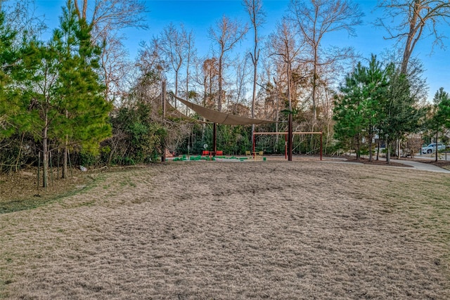 view of community with a playground