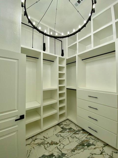 view of walk in closet