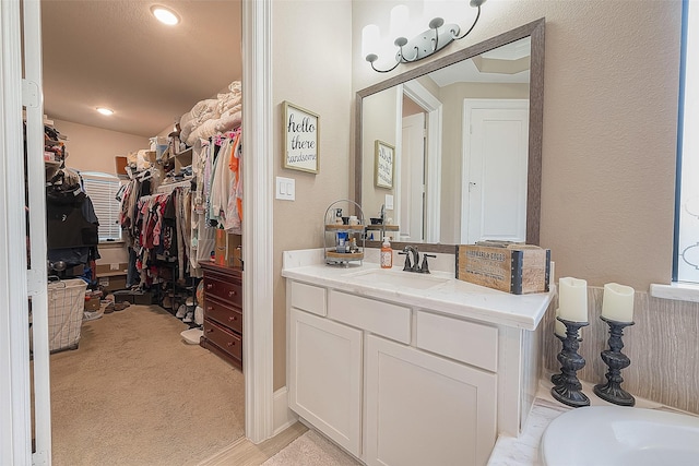 bathroom with vanity