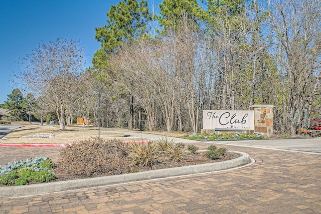 view of community sign