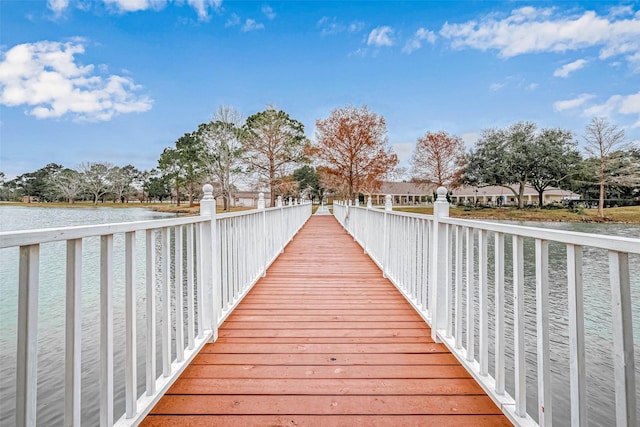 view of dock