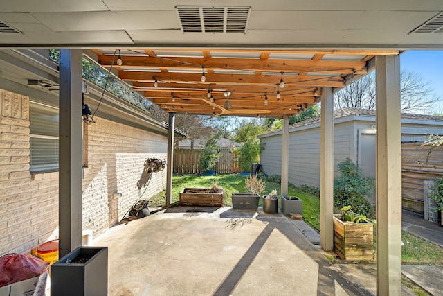 view of patio / terrace featuring a pergola