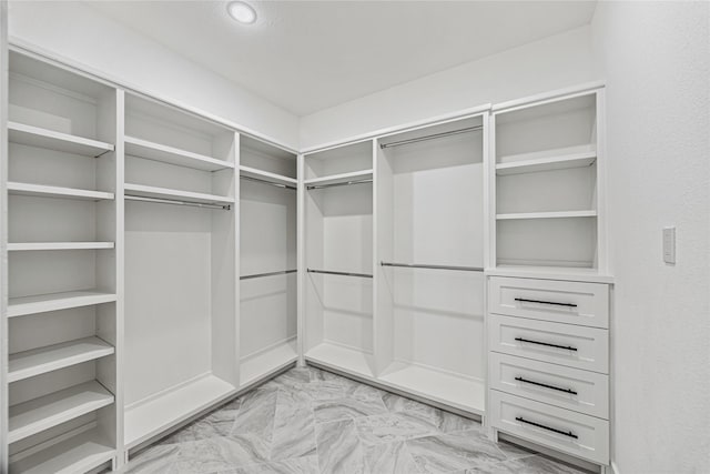 view of walk in closet