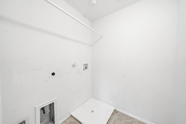 laundry room featuring washer hookup, laundry area, hookup for a gas dryer, and electric dryer hookup