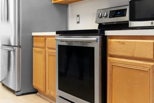 kitchen with appliances with stainless steel finishes