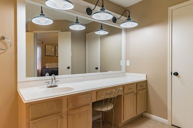 bathroom with vanity