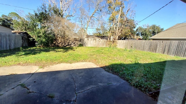 view of yard featuring a patio area