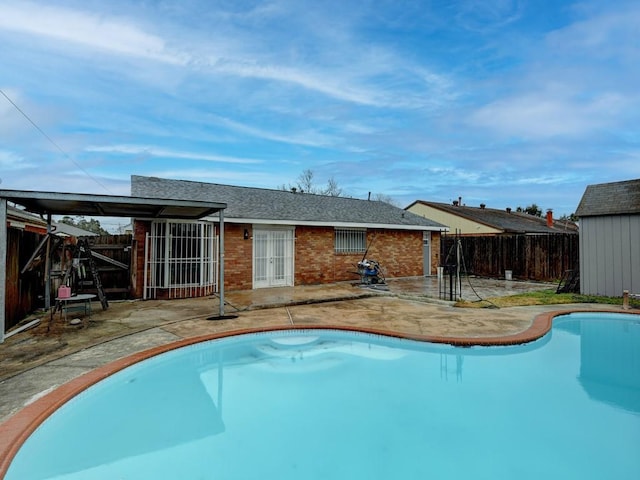 view of pool with a patio area