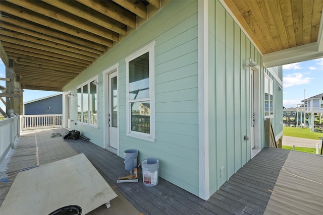 23015 Lunes, Galveston, TX 77554 - view of wooden terrace