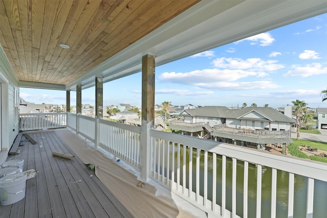 23015 Lunes, Galveston, TX 77554 - wooden deck with a residential view