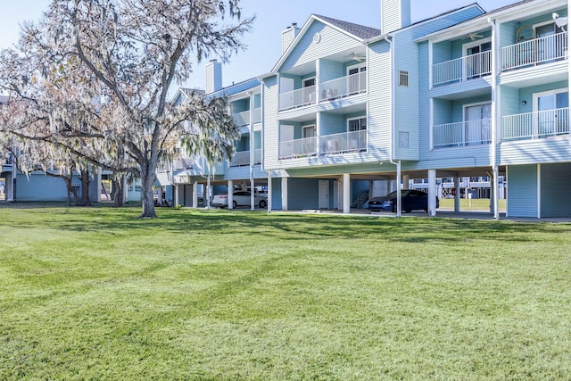 exterior space featuring a yard