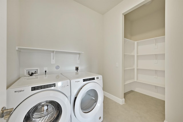 laundry area featuring separate washer and dryer