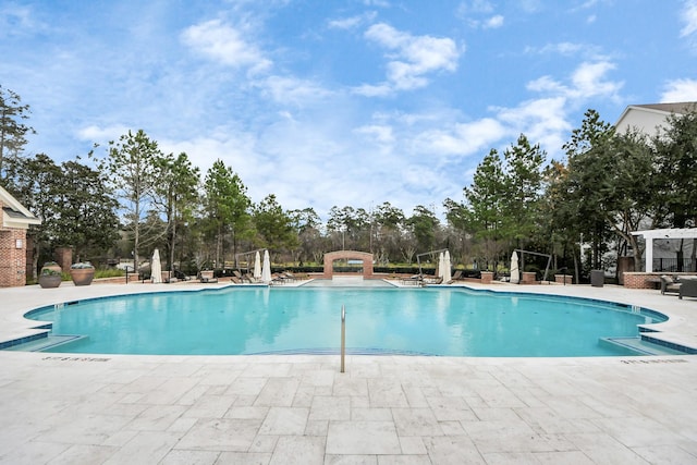 view of pool with a patio