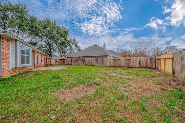 view of yard featuring a patio area