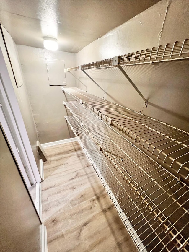 spacious closet featuring wood-type flooring