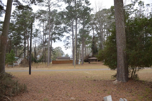 view of yard featuring a gazebo