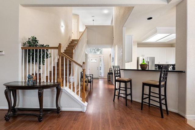 entryway featuring dark hardwood / wood-style floors