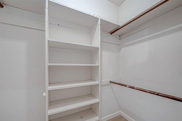 view of walk in closet