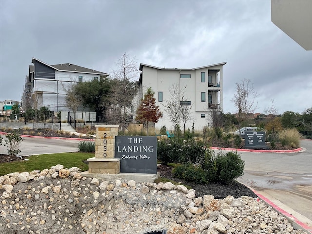 view of community sign