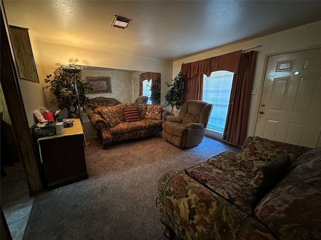 view of carpeted living room