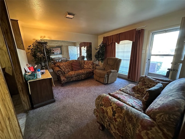 view of carpeted living room