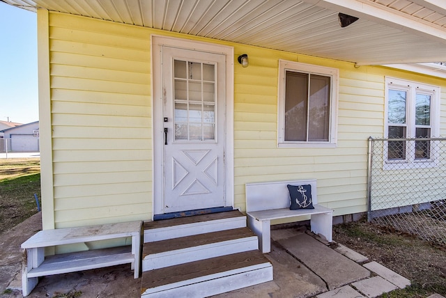 view of doorway to property