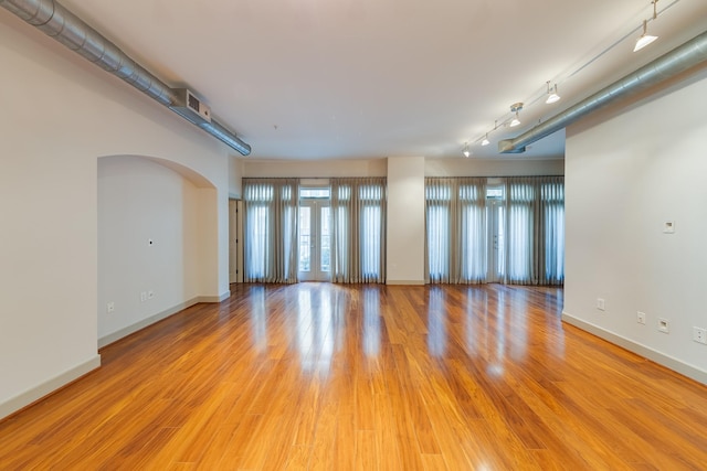 empty room featuring light hardwood / wood-style flooring