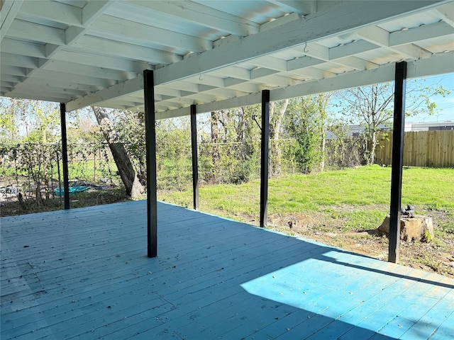 view of patio with a wooden deck