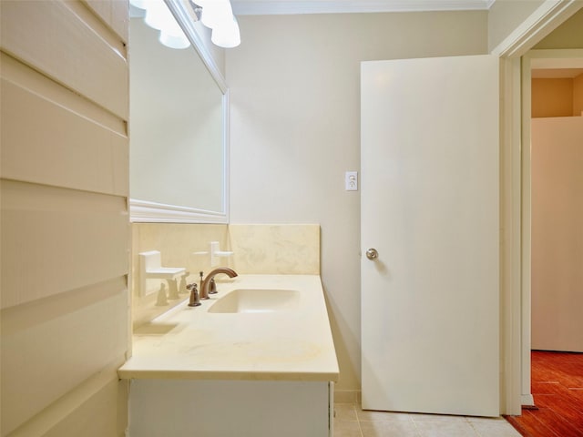 bathroom featuring vanity and tile patterned floors