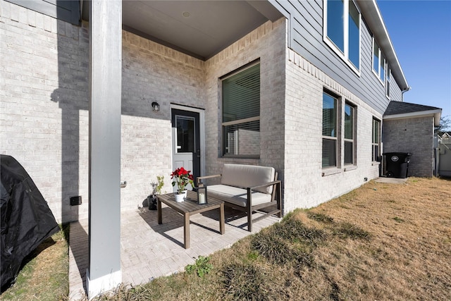 view of patio with an outdoor hangout area