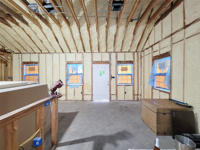 miscellaneous room with concrete flooring