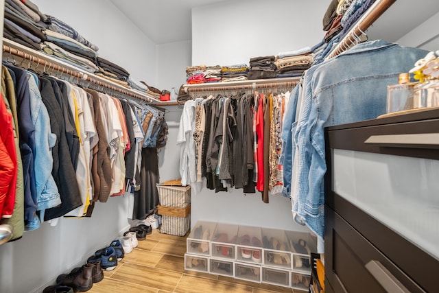 view of walk in closet