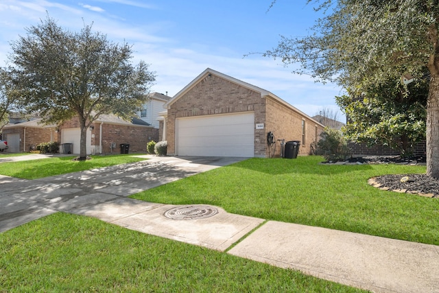 view of front of house with a front lawn