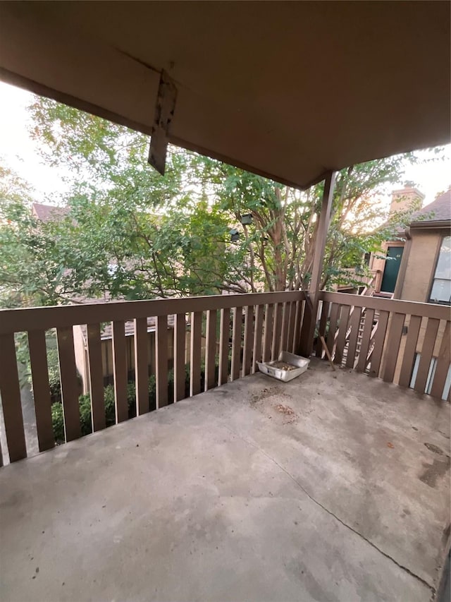 view of patio / terrace featuring a balcony